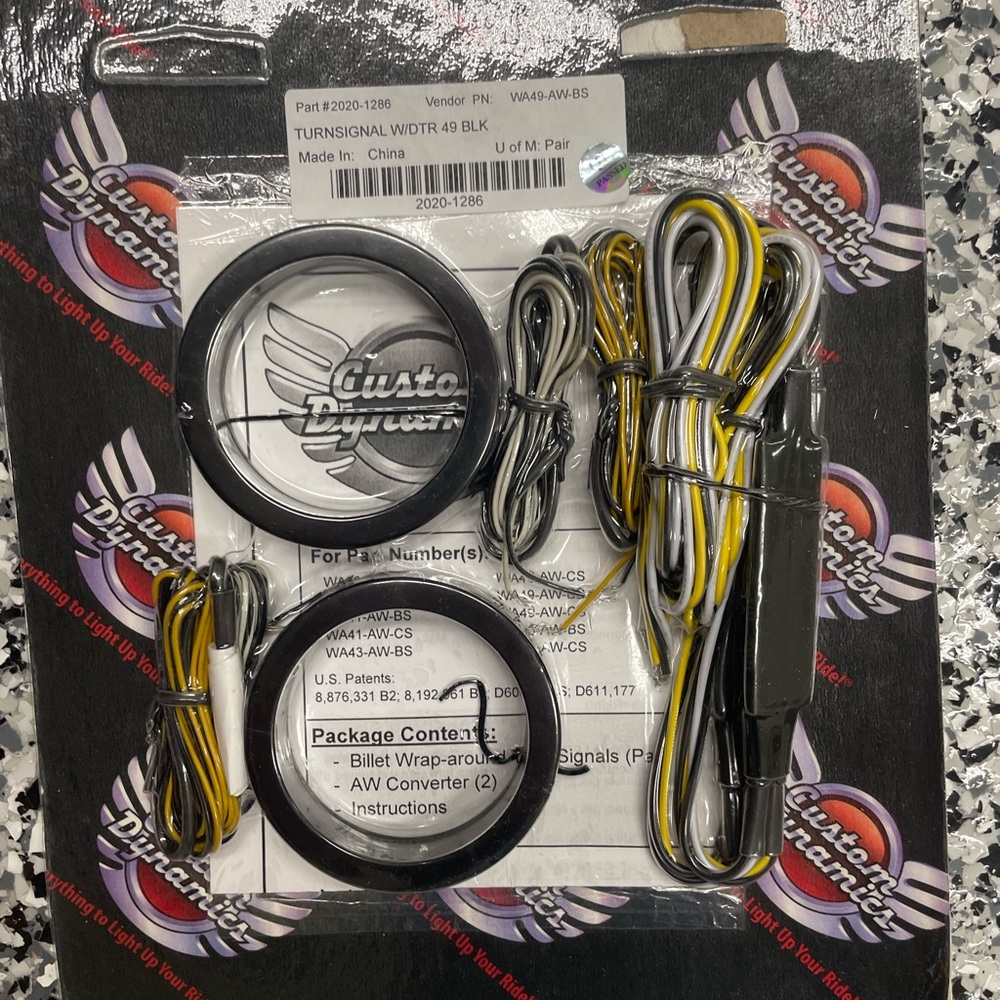 Custom Dynamics LED Fork Wrap Arounds Turn Signals With Running Lights - 49MM